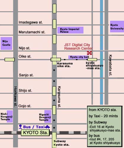 Map from Kyoto St.