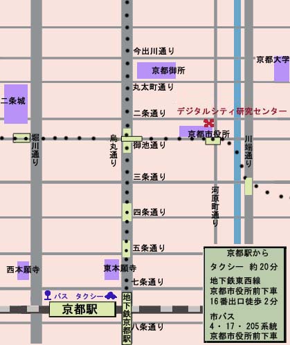 京都駅からの地図